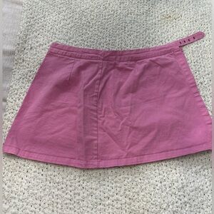 Pink mini skirt with belt #miniskirt send offers